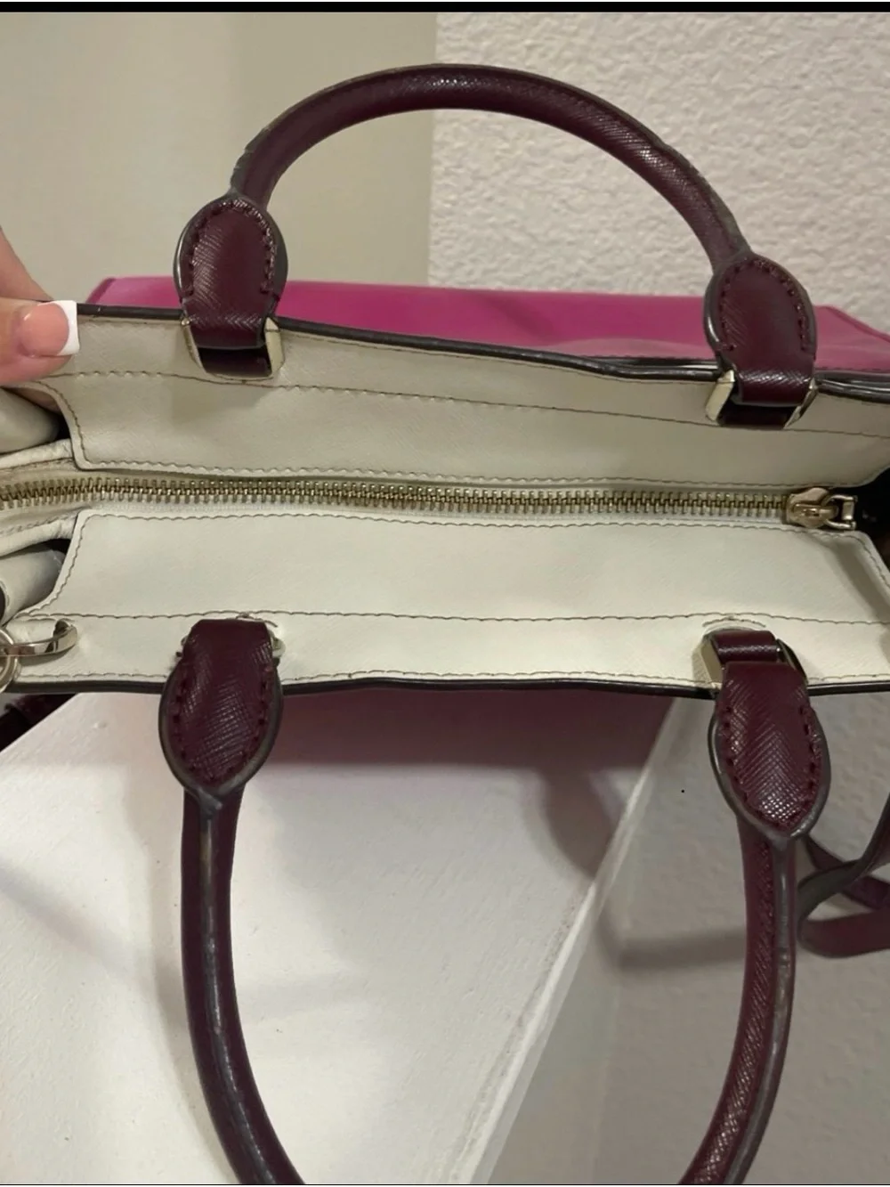 The Kate Spade New York Staci Satchel Colorblock Small Pink Crossbody